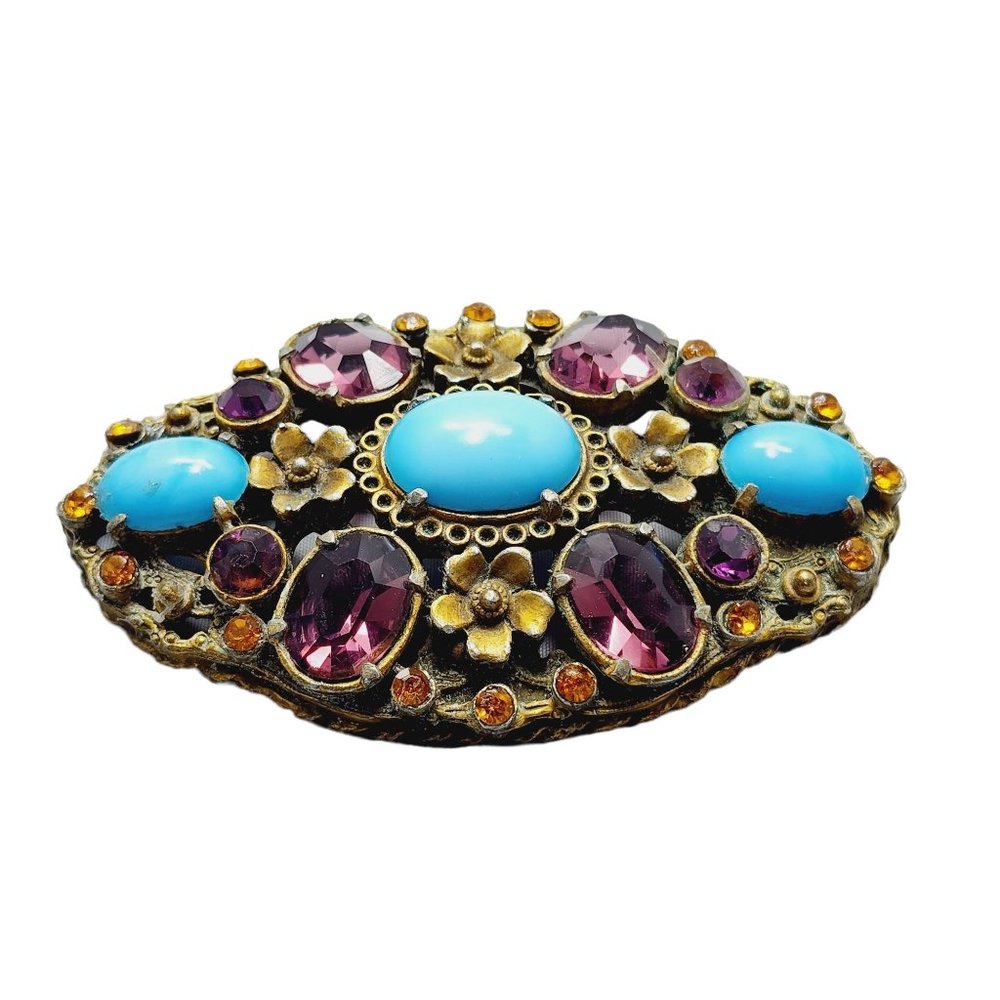 Antique Austro Hungarian Huge Brooch (A750)